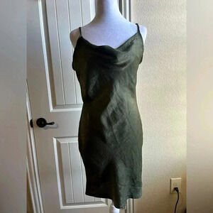Fashion Nova Army Green slip dress